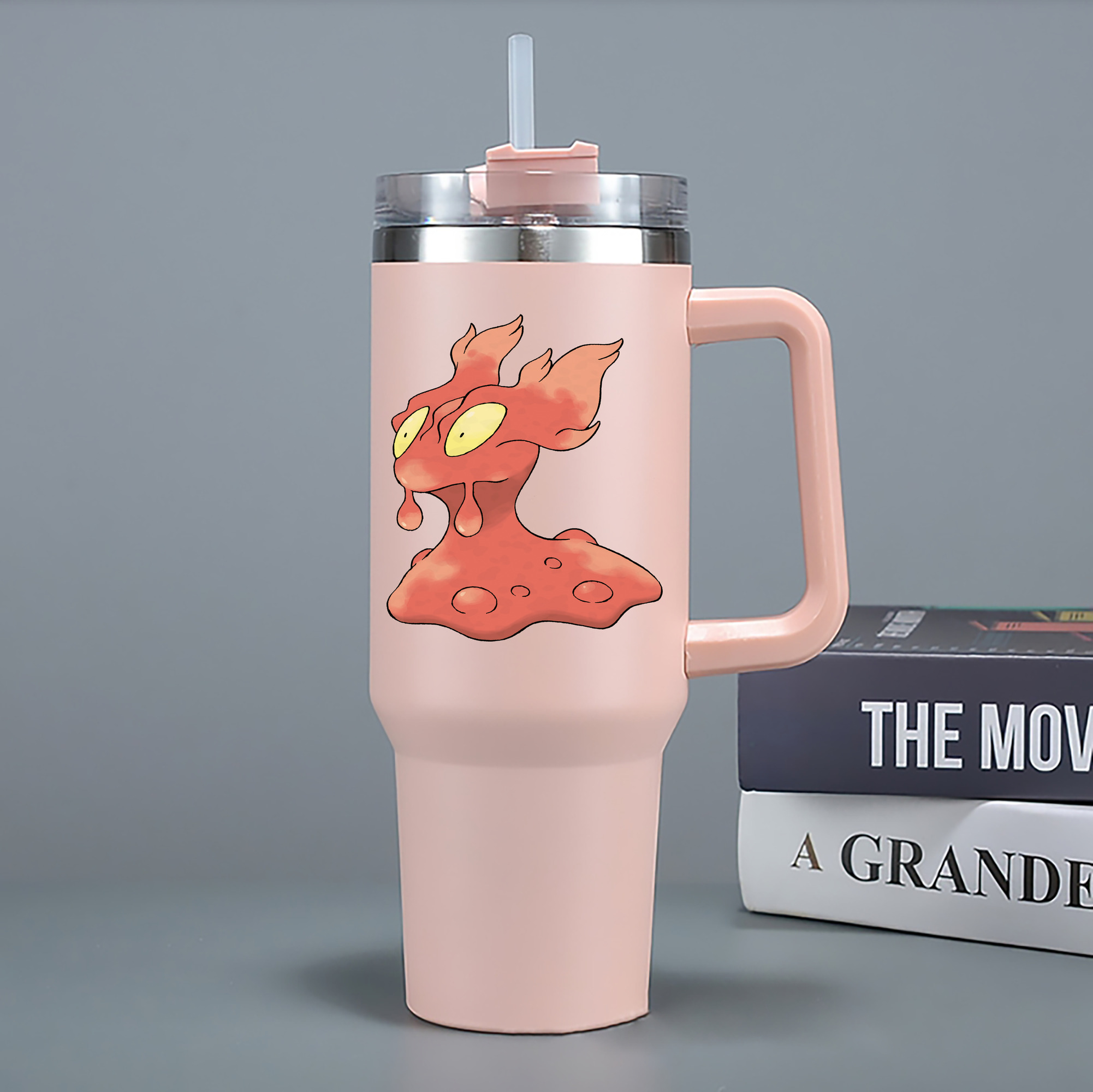 （画像用） ポケットモンスター Pokémon 1200mL車用タンブラー - クリスタルステッカー（プラスチックストロー付き）
